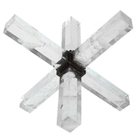 Uttermost Black Label Double Cross Sculpture - Faux Quartz Crystal