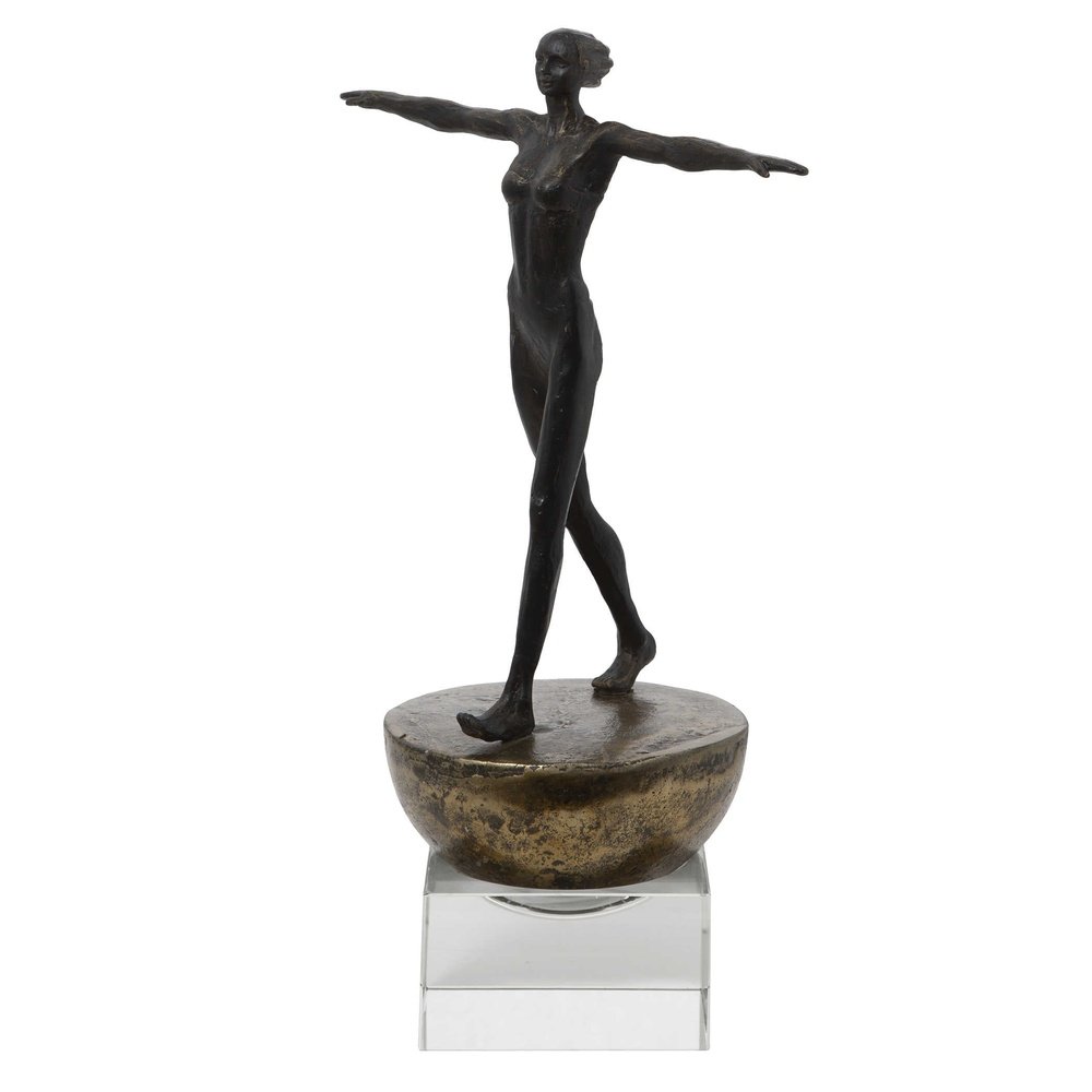  Uttermost-Uttermost Black Label Woman Finding Balance Sculpture-Black  877 