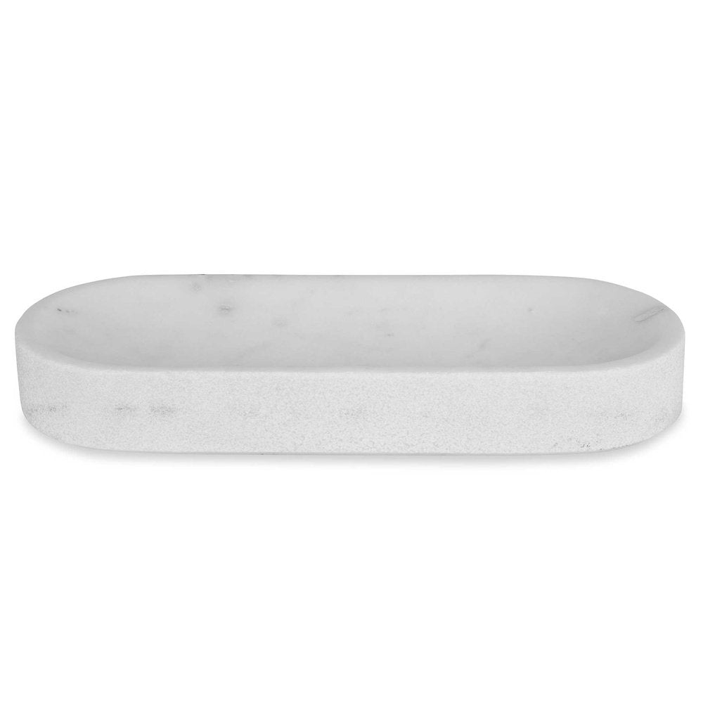 Uttermost Black Label Big Pill Bowl/Tray - White Marble