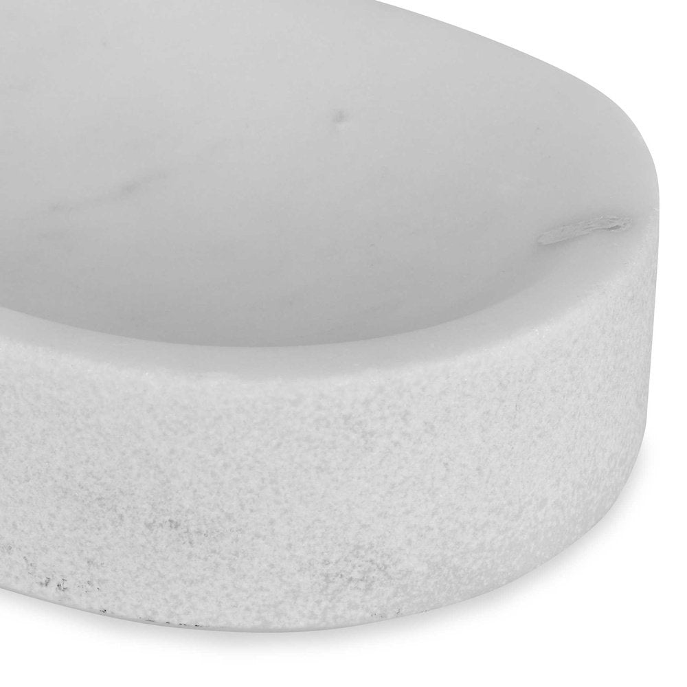 Uttermost Black Label Big Pill Bowl/Tray - White Marble