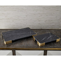 Uttermost Black Label Elevated Tray/Plateau - Black Marble Large