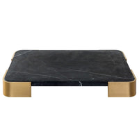 Uttermost Black Label Elevated Tray/Plateau - Black Marble Small