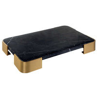 Uttermost Black Label Elevated Tray/Plateau - Black Marble Small