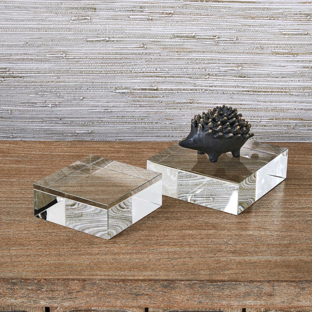 Black Label Square Set of 2 Risers/Sculptures - Crystal Uttermost 4