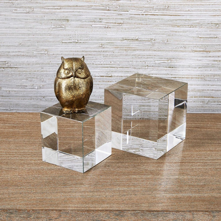 Black Label Set of 2 Cube Risers/Sculptures - Crystal Uttermost 4