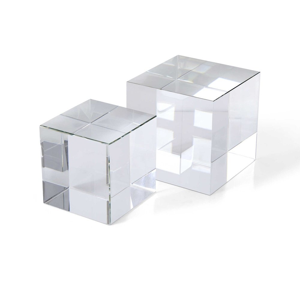 Black Label Set of 2 Cube Risers/Sculptures - Crystal Uttermost 1