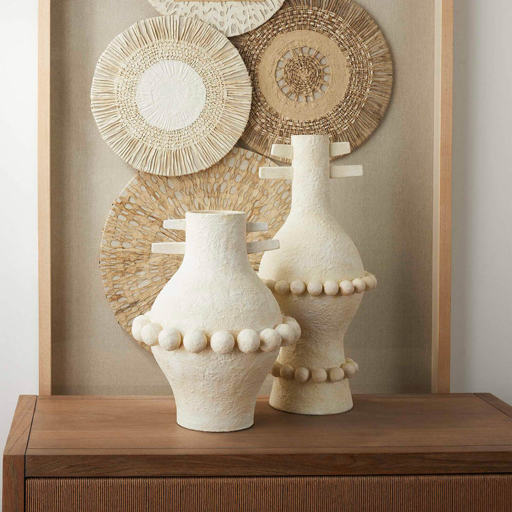 Pom Pom Set of 2 Totem Vases