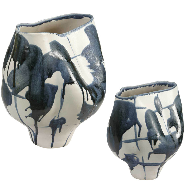Expressionism Set of 2 Vases