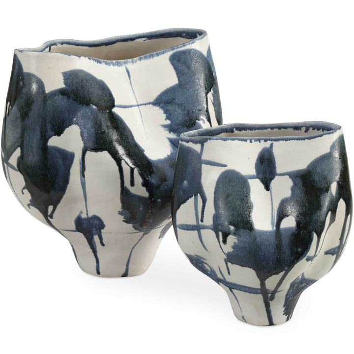 Expressionism Set of 2 Vases