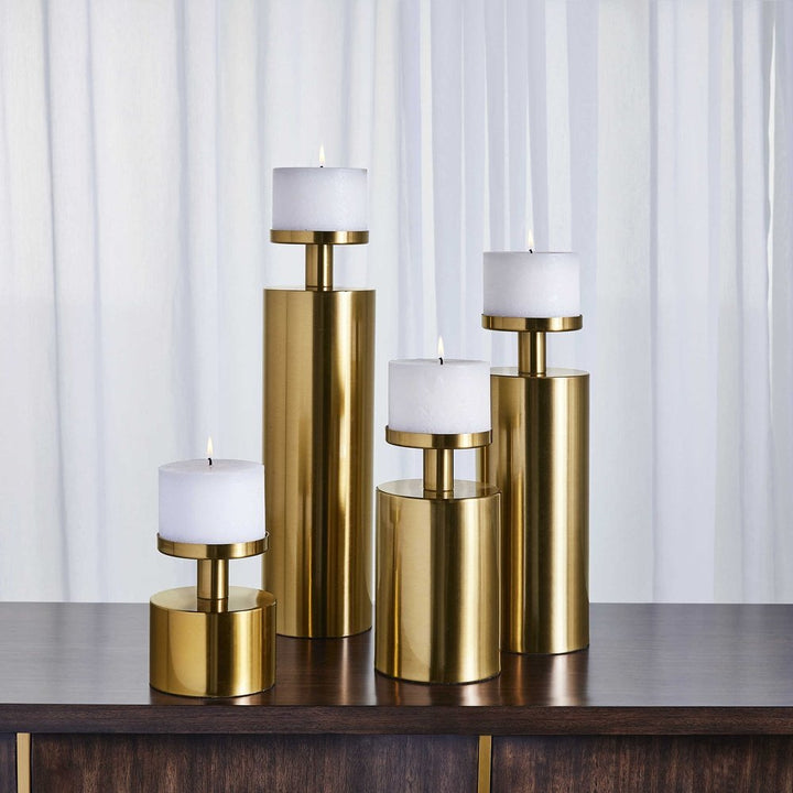 Black Label Kamdyn Set of 4 Candle Holders - Brass Uttermost 2