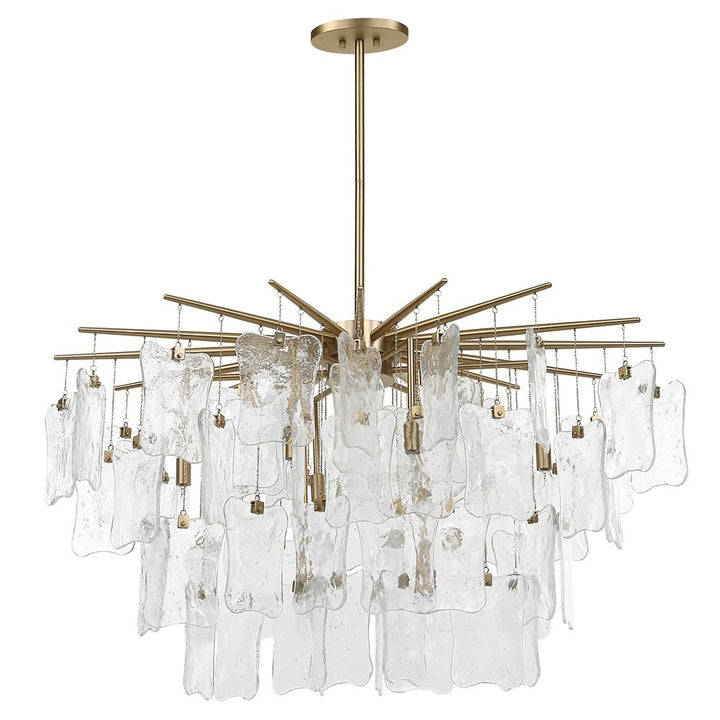 Black Label Seeded Shield 8 Light Chandelier Uttermost 3