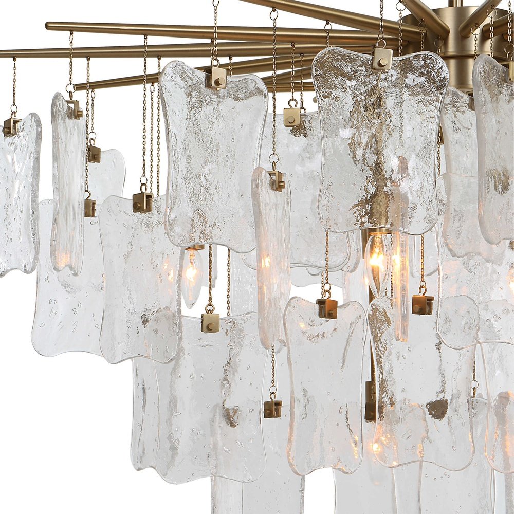 Black Label Seeded Shield 8 Light Chandelier Uttermost 4