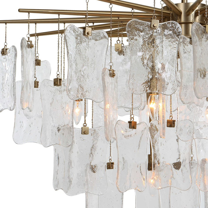 Black Label Seeded Shield 8 Light Chandelier Uttermost 4