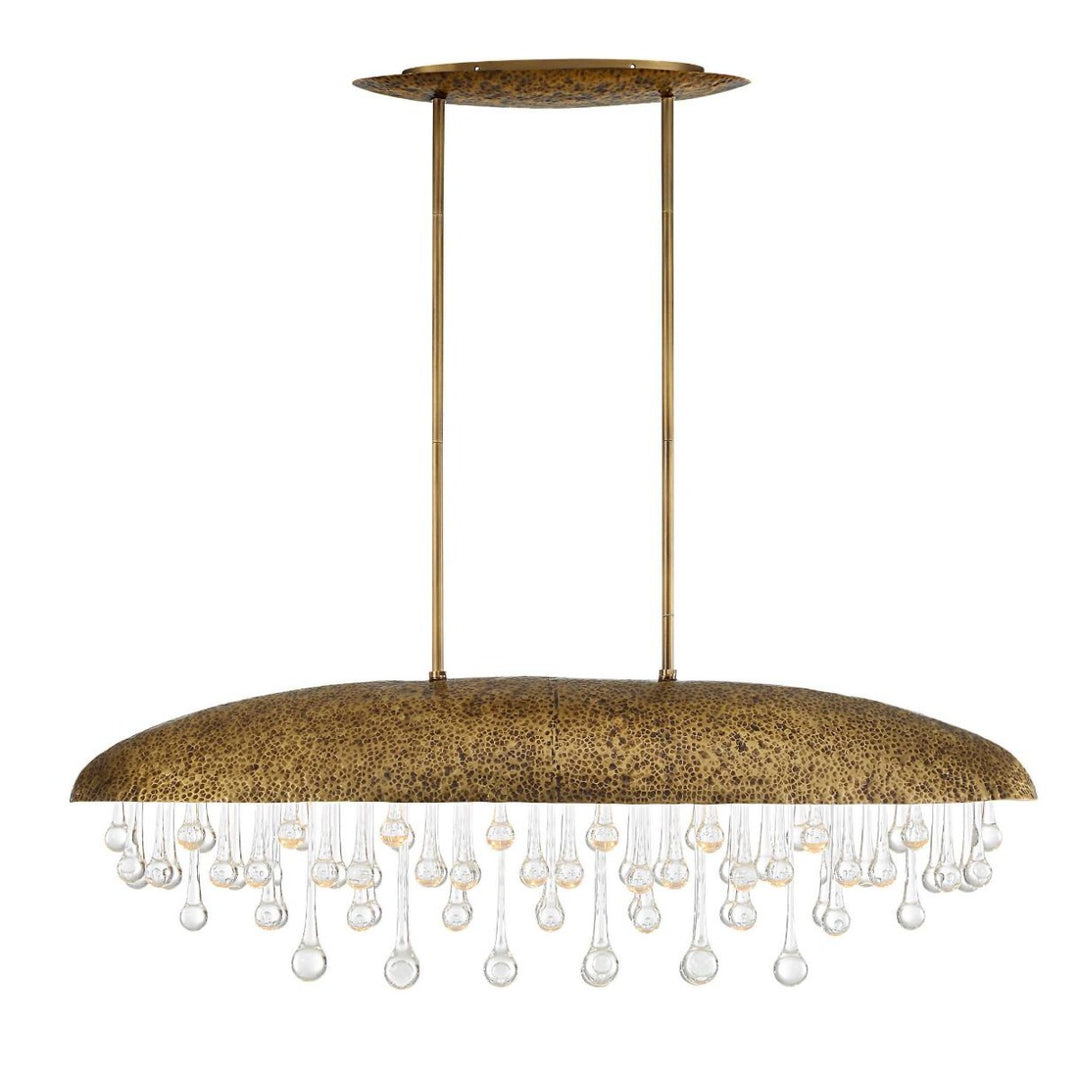 Downpour Brass & Glass Droplet Pendant Light