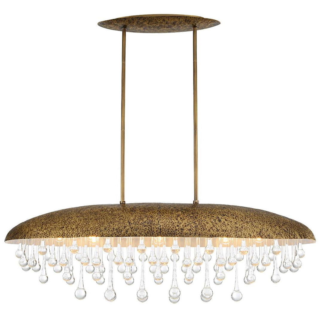 Downpour Brass & Glass Droplet Pendant Light