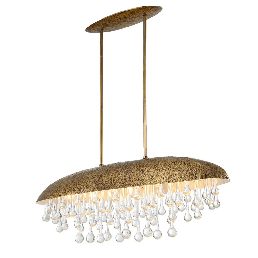Downpour Brass & Glass Droplet Pendant Light