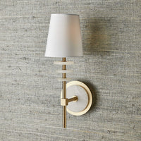 Uttermost Black Label Alabaster Torch Wall Light