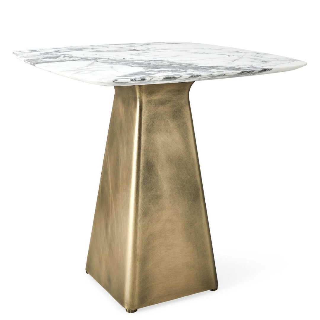 Equilateral Side Table Marble & Brass