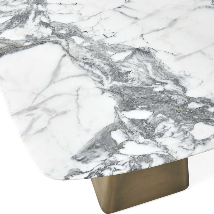 Equilateral Side Table Marble & Brass
