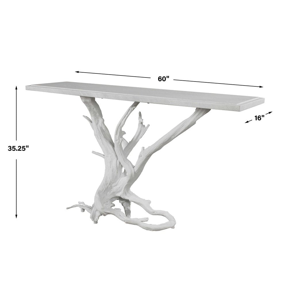 Uttermost Black Label Big Sur Console Table - Matte White