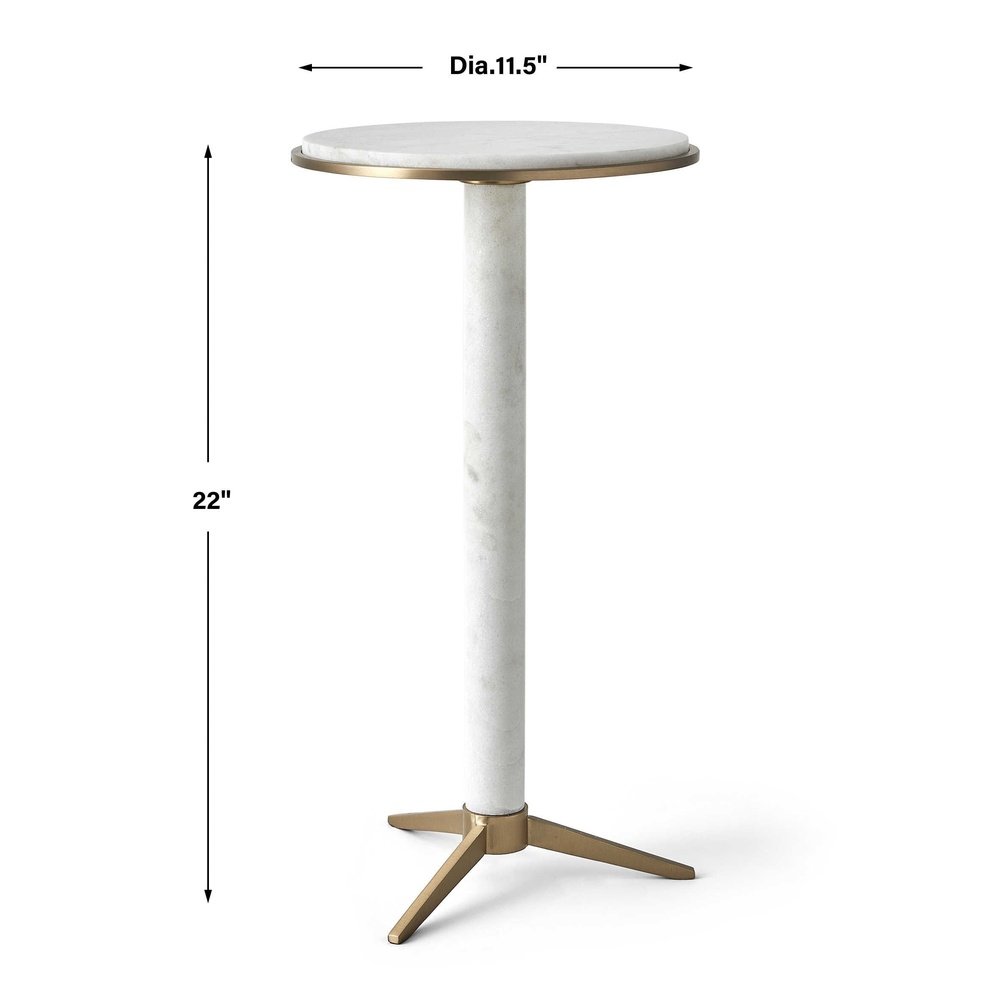 Black Label Dwell Marble Accent Table Uttermost 4