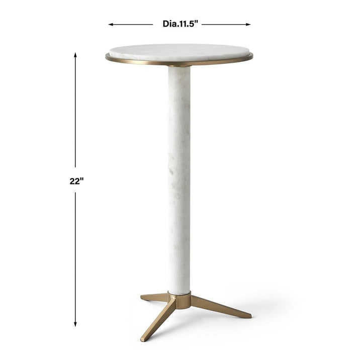 Black Label Dwell Marble Accent Table Uttermost 4