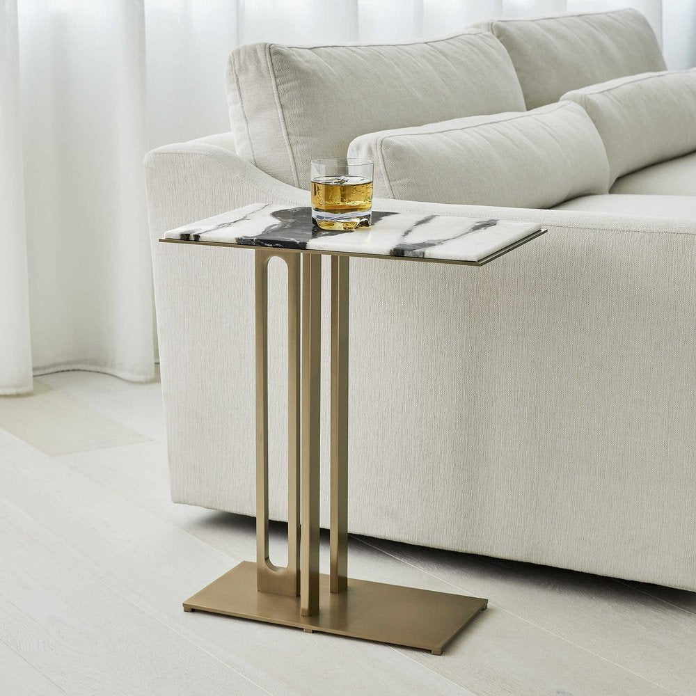  Uttermost-Uttermost Black Label Cantilever Accent Table-Gold  661 