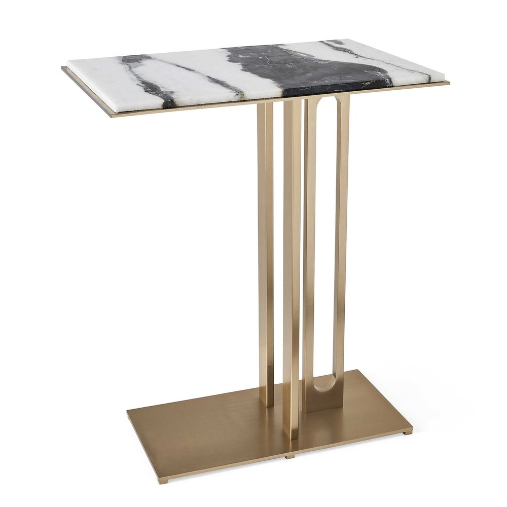  Uttermost-Uttermost Black Label Cantilever Accent Table-Gold  445 