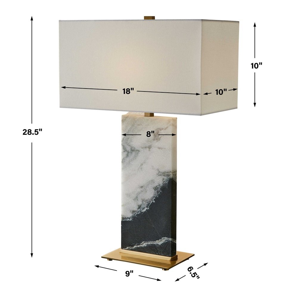 Black Label Panda Marble Table Lamp Uttermost 6