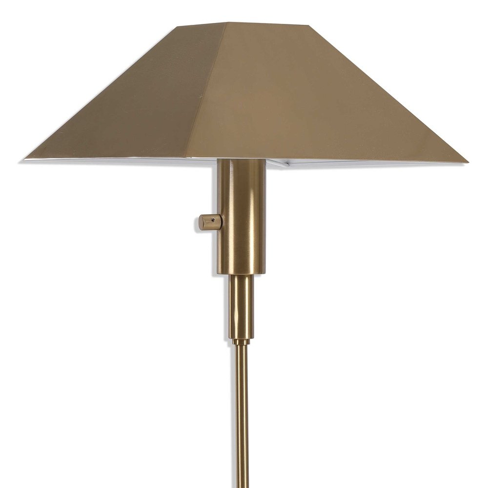 Uttermost Black Label Telescope Buffet Lamp in White Marble & Brass