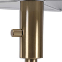 Uttermost Black Label Telescope Buffet Lamp in White Marble & Brass