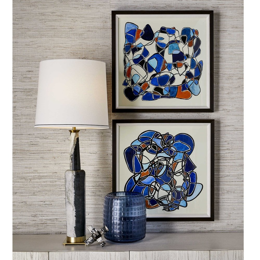 Black Label Statuesque Table Lamp - Panda Marble Uttermost 2