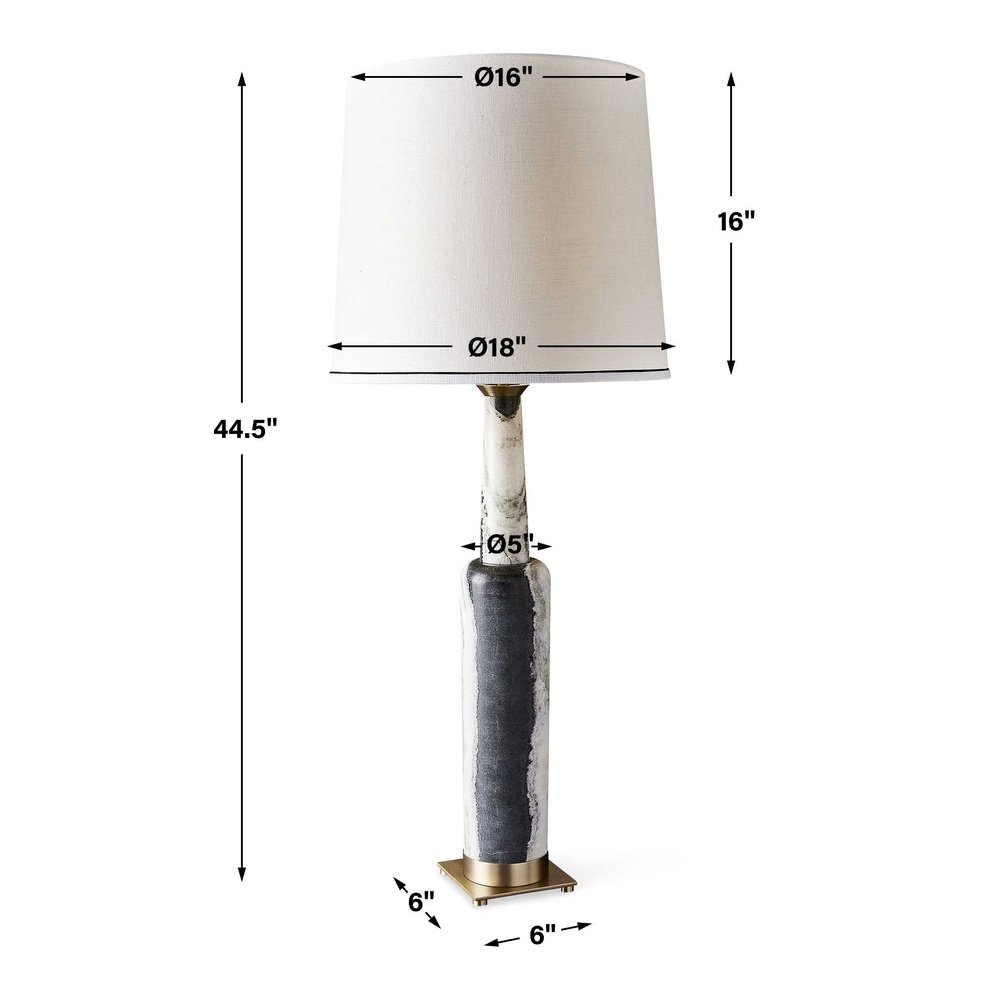 Uttermost Black Label Statuesque Table Lamp - Panda Marble