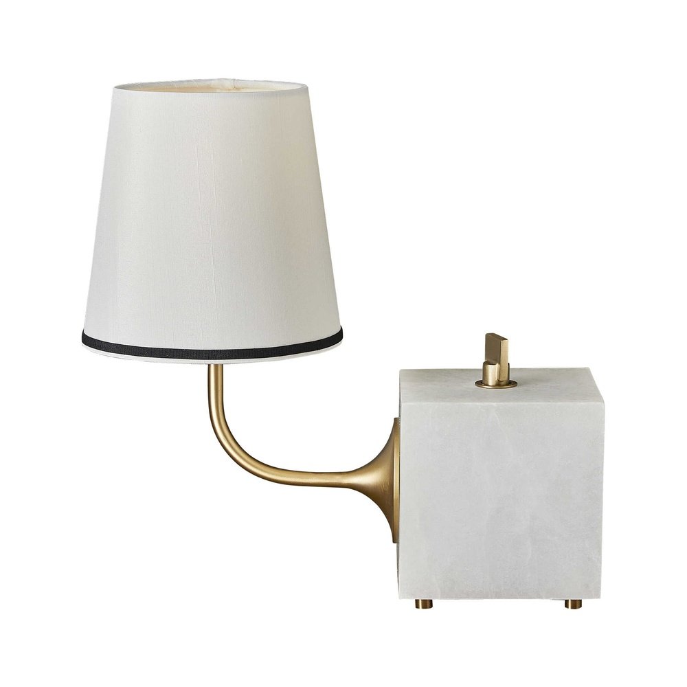 Uttermost Black Label Blockhead Gooseneck Mini Lamp - Satin Brass