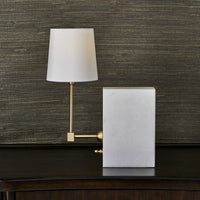 Uttermost Black Label On a Shelf Mini Lamp - White Marble/Brass