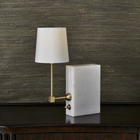 Uttermost Black Label On a Shelf Mini Lamp - White Marble/Brass