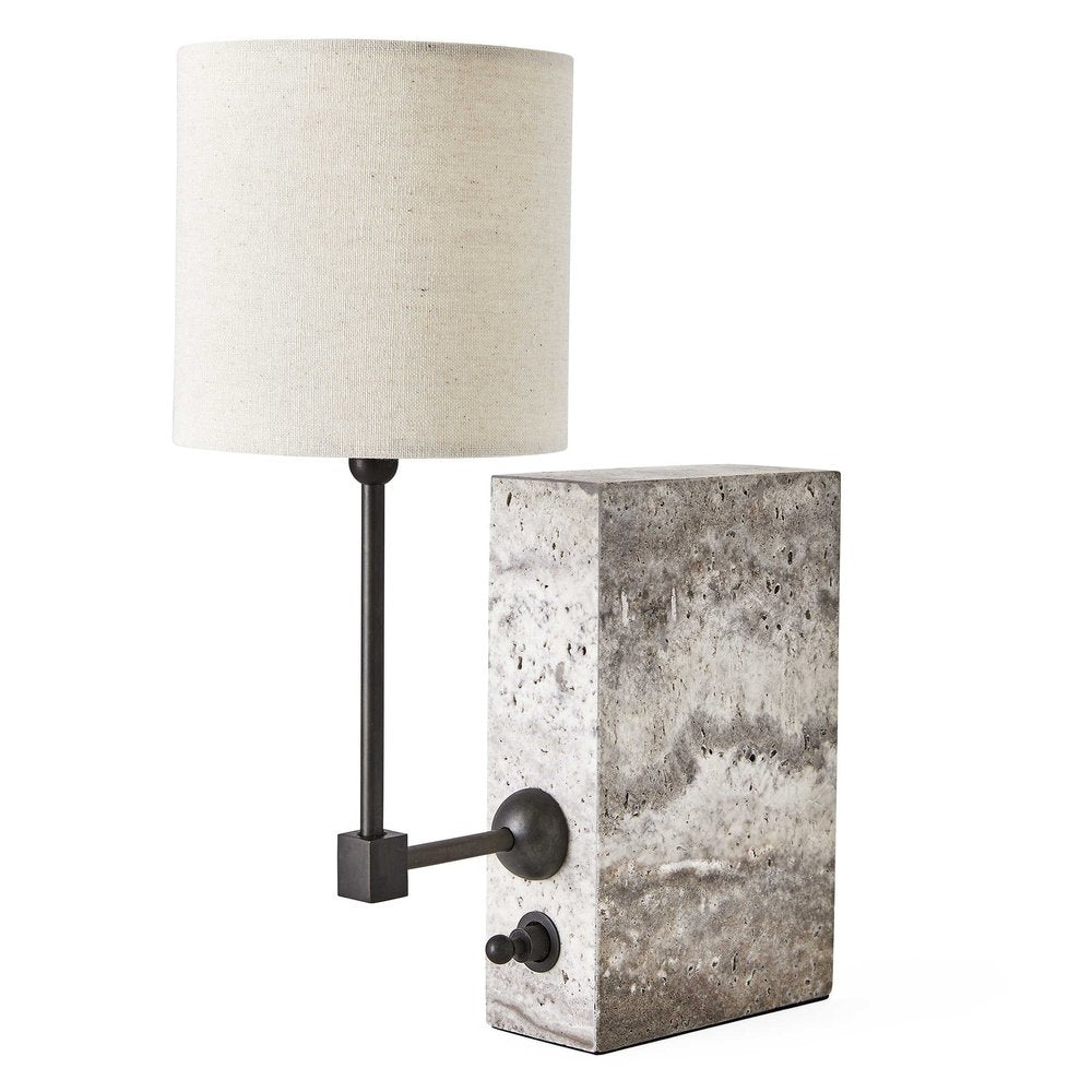 Uttermost Black Label On a Shelf Mini Lamp - Travertine/Bronze