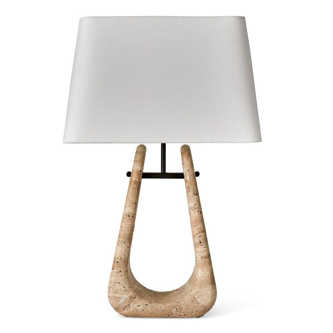 Crossbow Table Lamp - Travertine