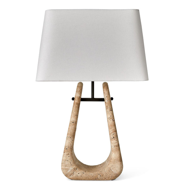 Crossbow Table Lamp - Travertine