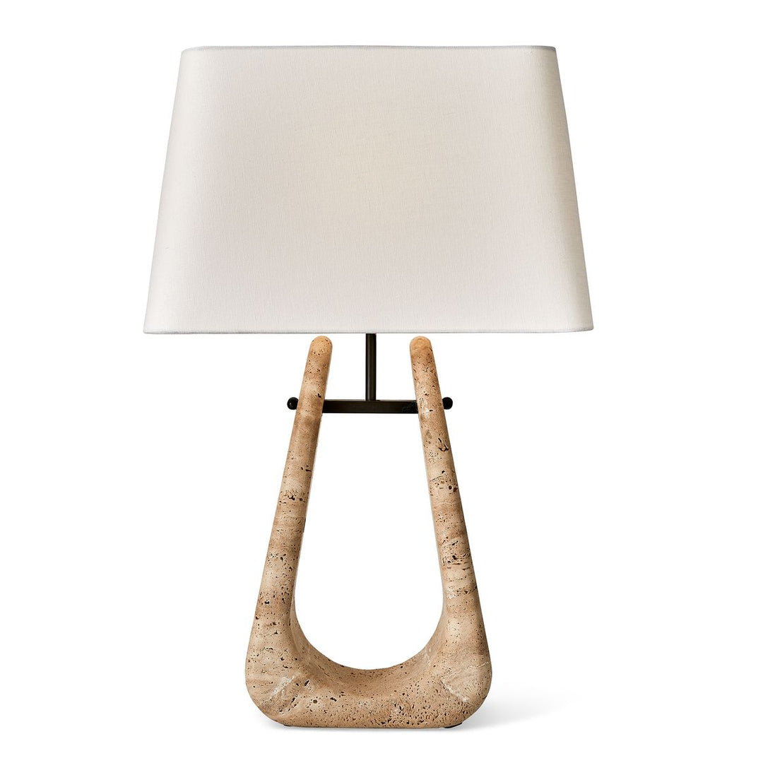 Crossbow Table Lamp - Travertine
