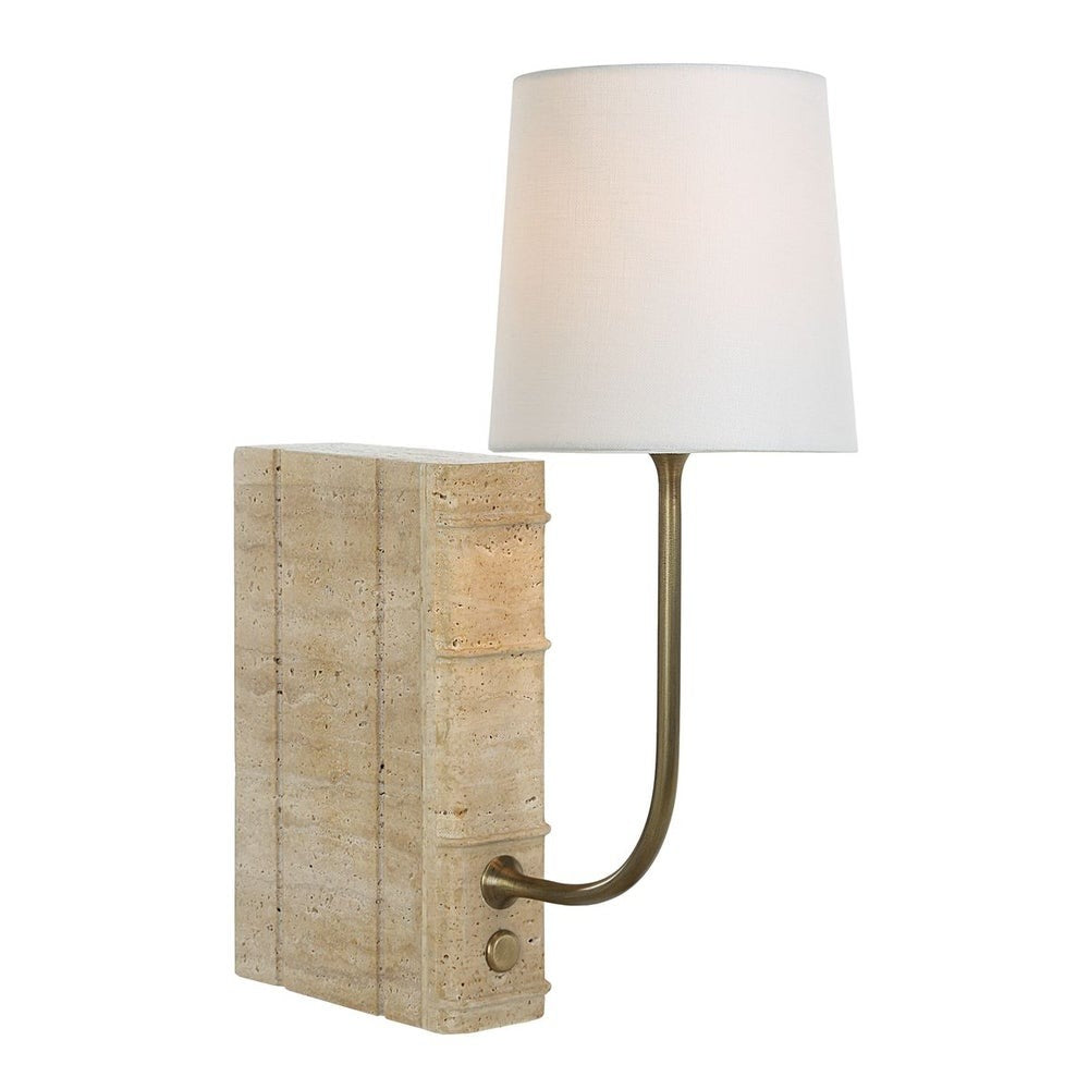 Book Mini Lamp - Travertine