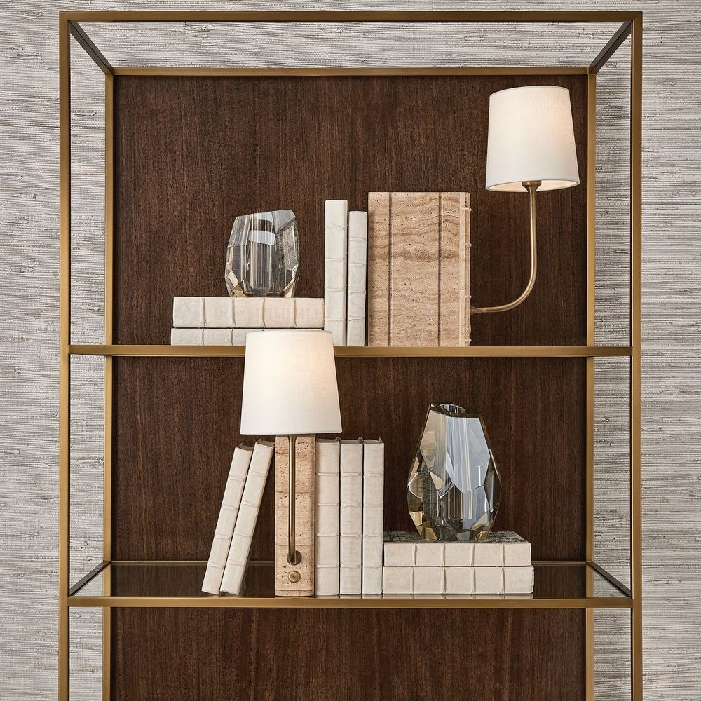 Book Mini Lamp - Travertine