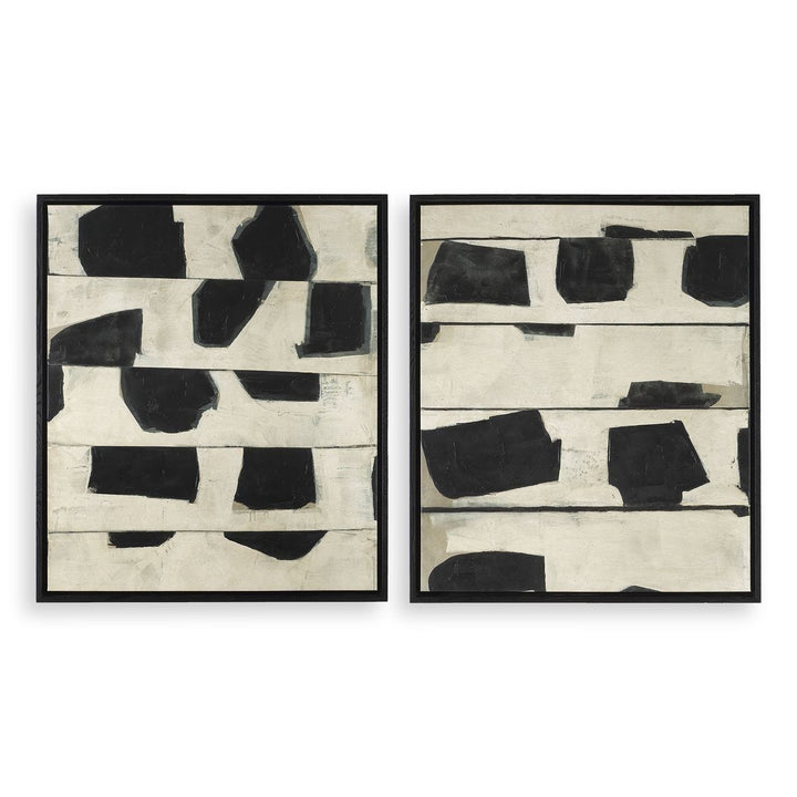 On The Line Set of 2 Framed Canvases