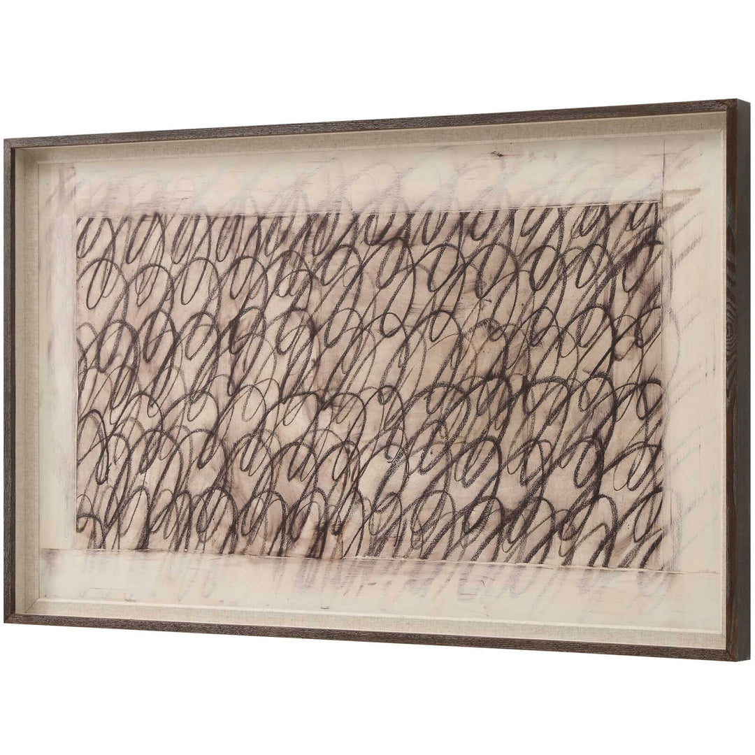 Cursive Framed Canvas