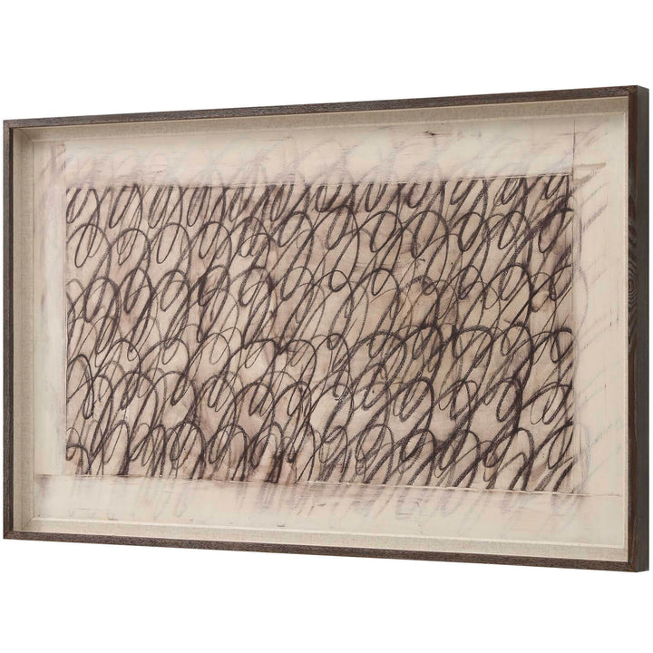 Cursive Framed Canvas