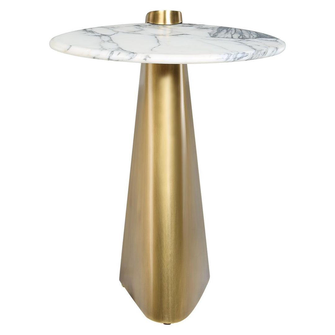 Strum Accent Table - Arabescato Marble