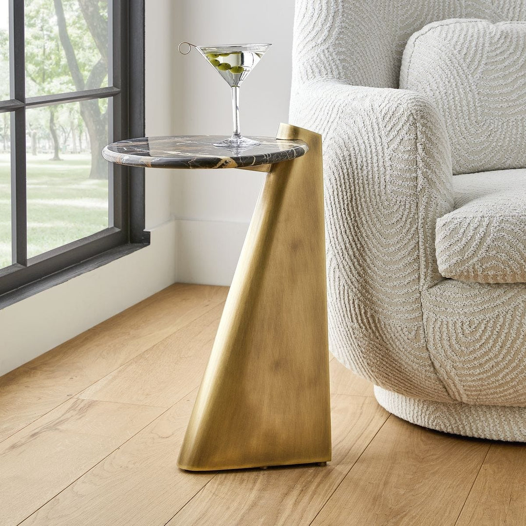 Strum Accent Table - Michelangelo Marble