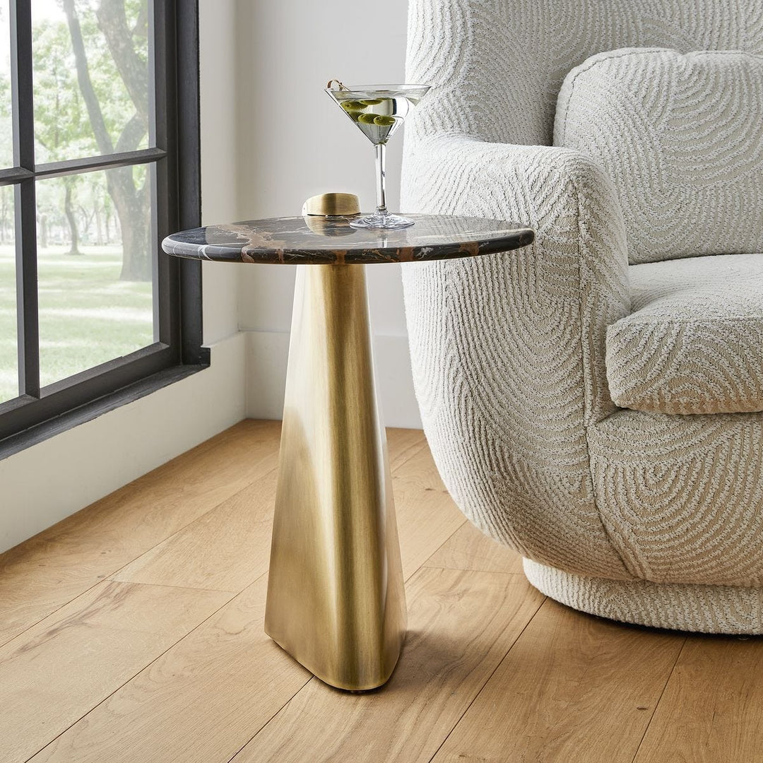 Strum Accent Table - Michelangelo Marble
