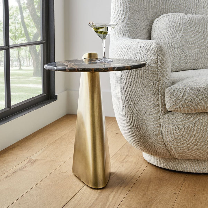 Strum Accent Table - Michelangelo Marble