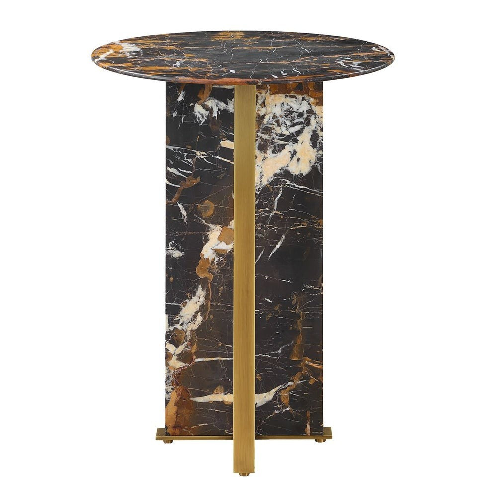 Joist Accent Table - Michelangelo Marble